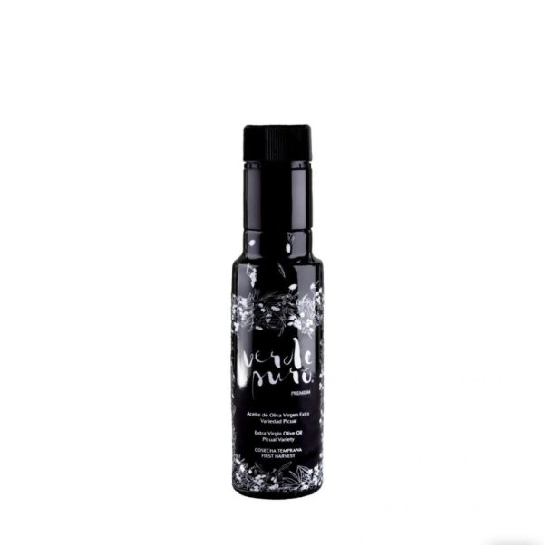 Botella miniatura negra de Verde Puro Picual 100ml