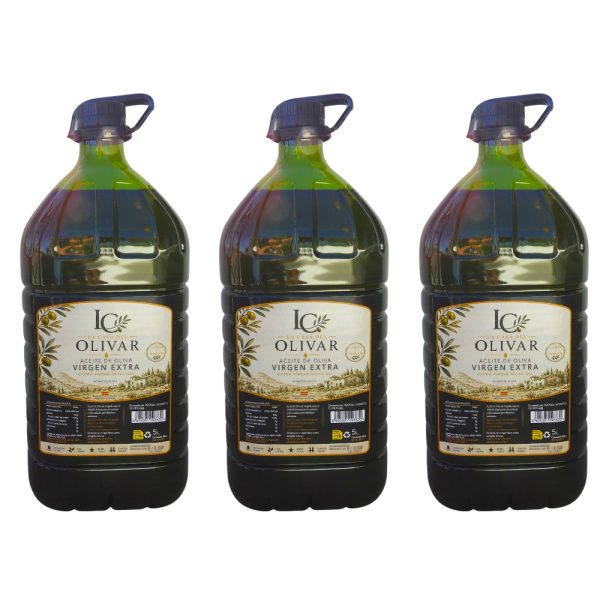 Pack casa del olivar con 3 garrafas de 5 litros de aceite de oliva virgen extra